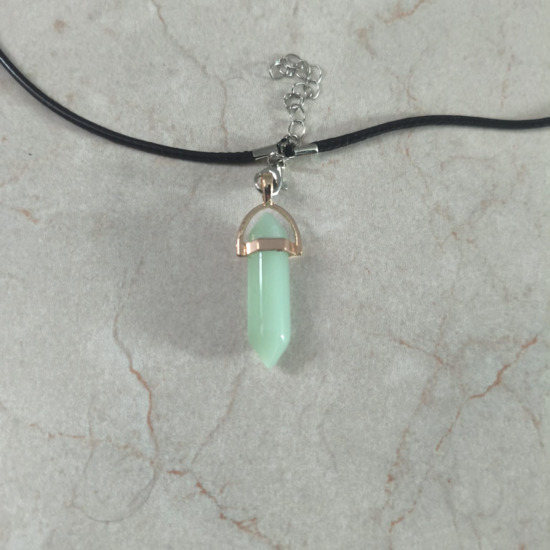 Collar de cuarzo - Verde Menta