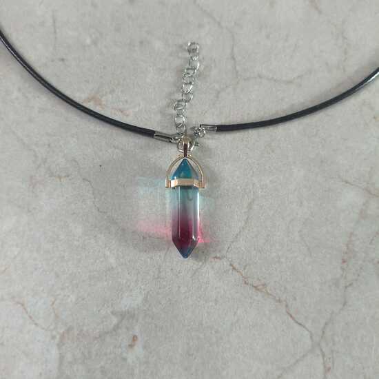 Collar de cuarzo - Azul / Morado